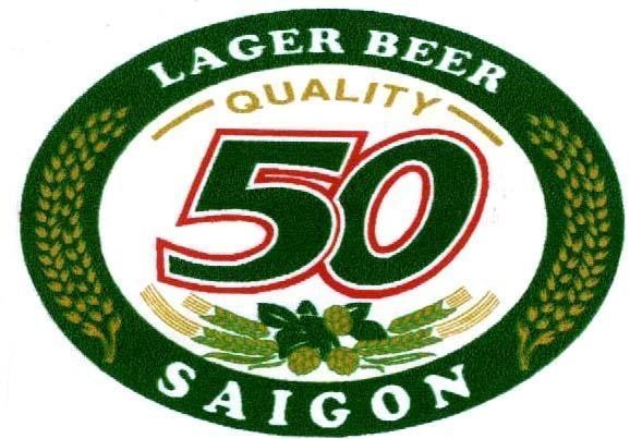 Mẫu nhãn hiệu LAGER BEER QUALITY 50 SAIGON
