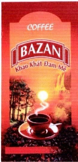 Mẫu nhãn hiệu COFFEE BAZAN KHAO KHAT DAM ME