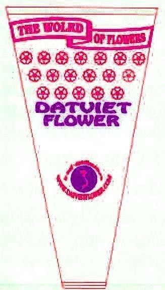Mẫu nhãn hiệu THE WOLRD OF FLOWERS DATVIET FLOWER