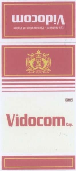 Mẫu nhãn hiệu VIDOCOM CAP GMP EYE NUTRIENT PRESERVATION OF VISION