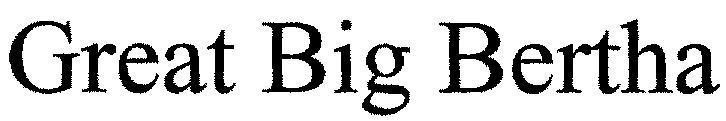 Mẫu nhãn hiệu GREAT BIG BERTHA