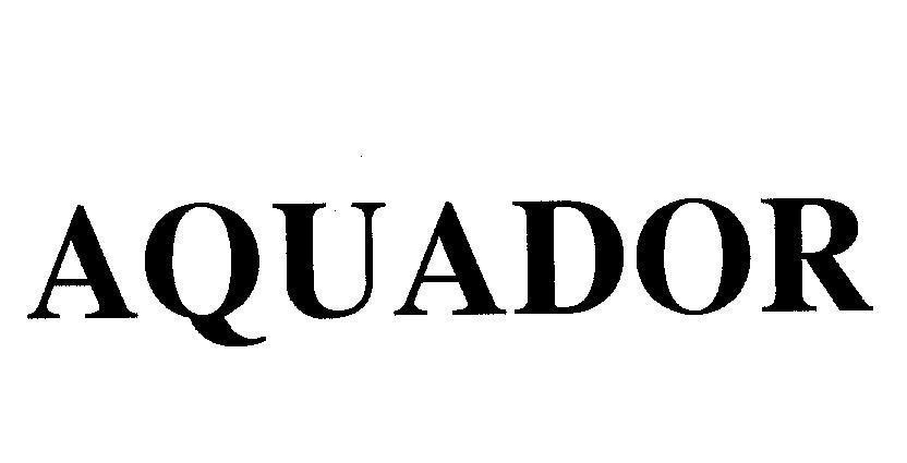 Mẫu nhãn hiệu AQUADOR