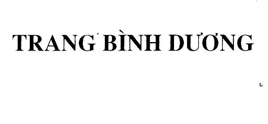 Mẫu nhãn hiệu TRANG BìNH DƯƠNG