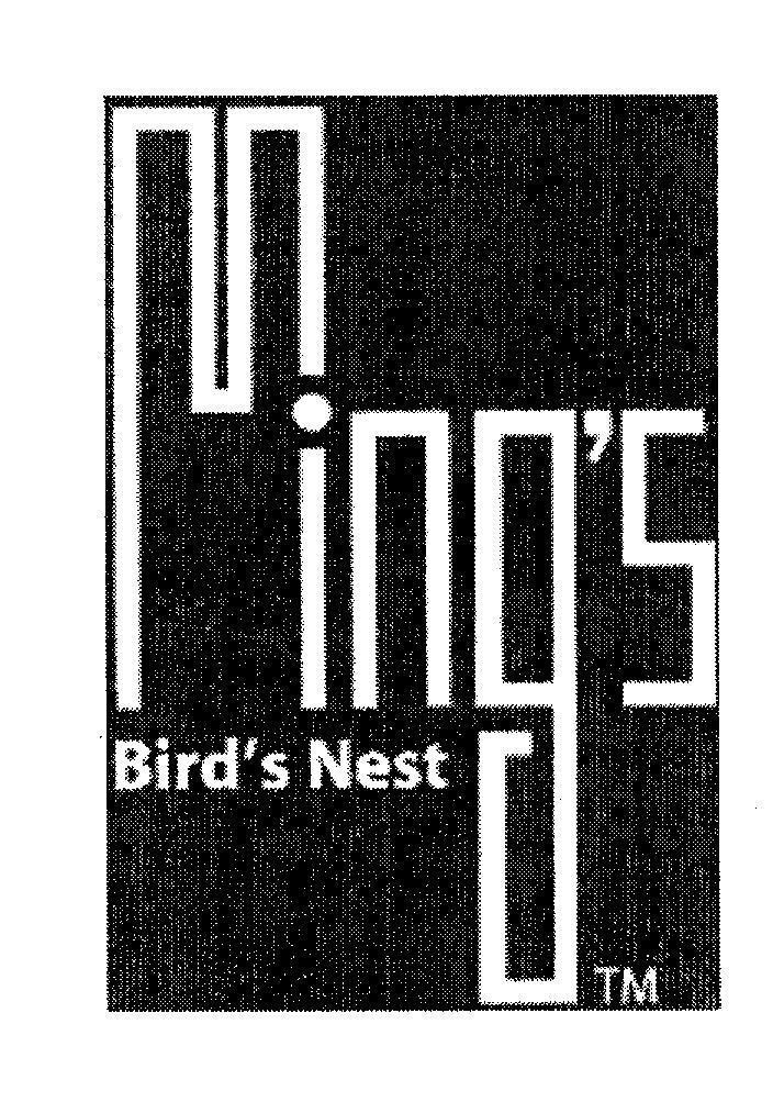 Mẫu nhãn hiệu MINGS BIRDS NEST TM