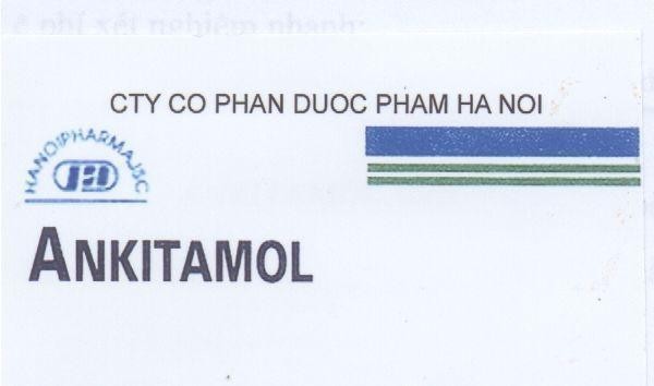 Mẫu nhãn hiệu HANOIPHARMA JSC ANKITAMOL PA