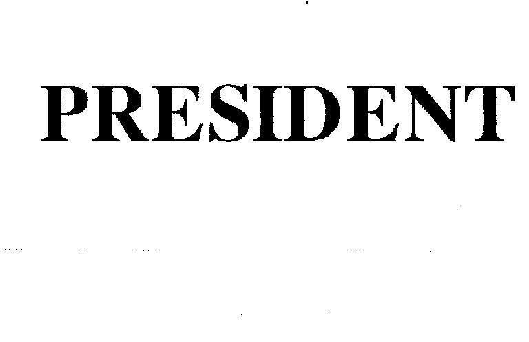 Mẫu nhãn hiệu PRESIDENT