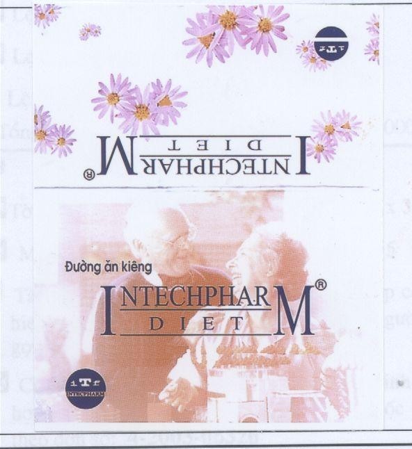 Mẫu nhãn hiệu Đường Ăn Kiêng i,T, f, INTECHPHARM DIET