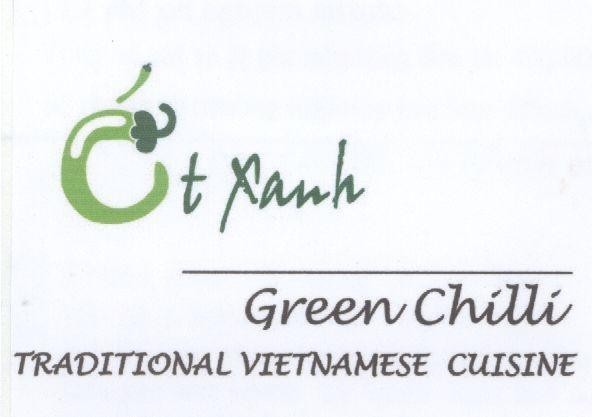 Mẫu nhãn hiệu OT XANH GREEN CHILLI TRADITIONAL VIETNAMESE CUISINE