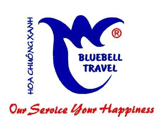 Mẫu nhãn hiệu HOA CHUÔNG XANH BLUEBELL TRAVEL OUR SERVICES YOUR HAPPINESS