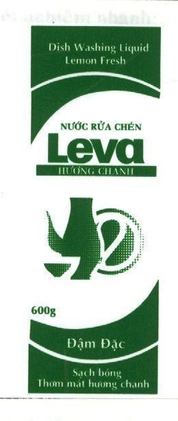 Mẫu nhãn hiệu Nước Rửa Chén LEVA Hương Chanh Dish Washing liquid Lemon Fresh