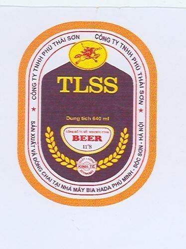 Mẫu nhãn hiệu TLSS BEER CONG TY TNHH PHU THAI SON SAN XUAT VA DONG CHAI TAI NHA MAY BIA HADA PHU MINH