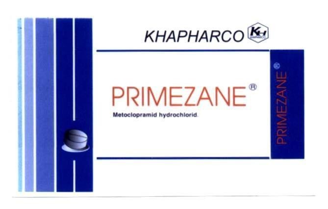 Mẫu nhãn hiệu KHAPHARCO PRIMEZANE KH METOCTOPRAMID HYDROCHLORID