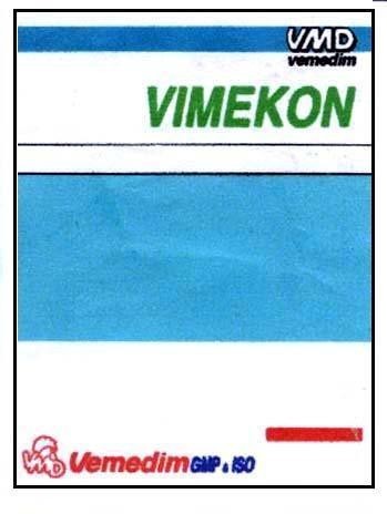 Mẫu nhãn hiệu VMD VEMEDIM GMP ISO VIMEKON