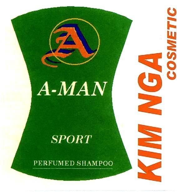 Mẫu nhãn hiệu A A-MAN KIM NGA COSMETIC SPORT PERFUMED SHAMPOO MAN