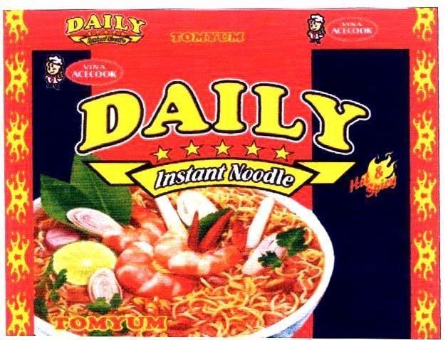 Mẫu nhãn hiệu VINA ACECOOK DAILY INSTANT NOODLE TOMYUM