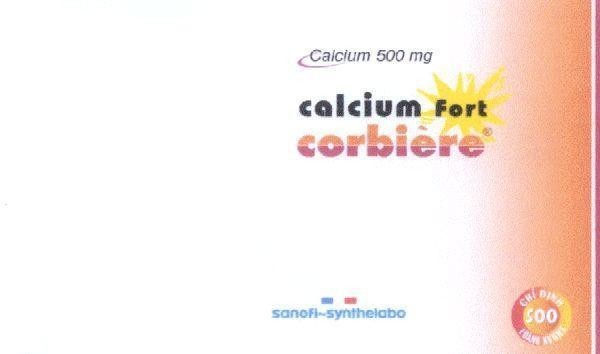 Mẫu nhãn hiệu CALCIUM FORT CORBIERE SANOFI-SYNTHELABO