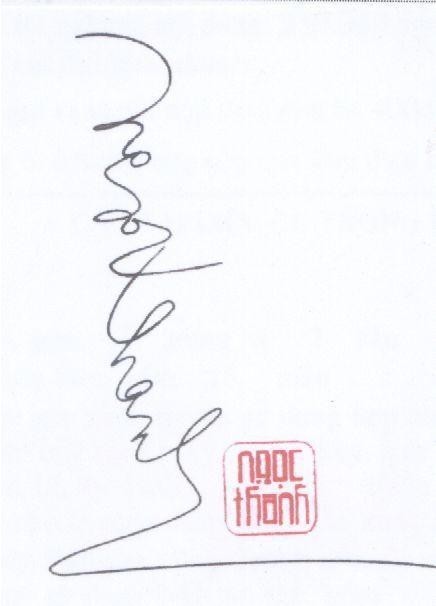 Mẫu nhãn hiệu NGOC THANH