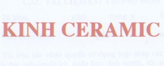 Mẫu nhãn hiệu KINH CERAMIC