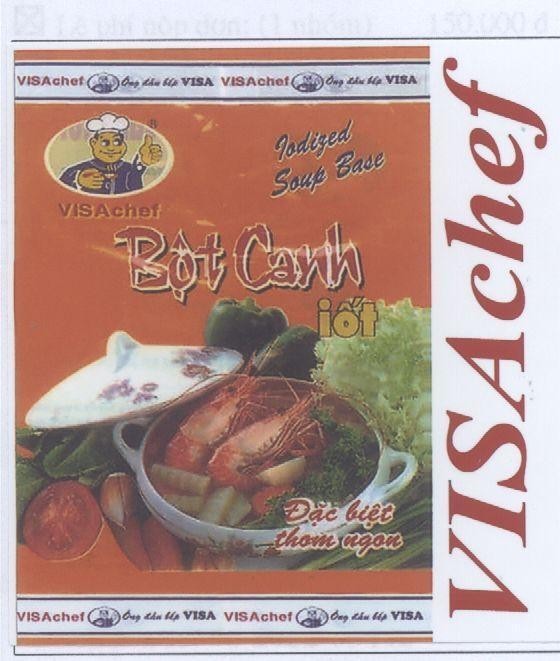 Mẫu nhãn hiệu VISACHEF Bột canh i ốt