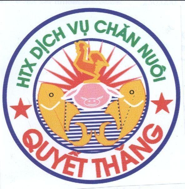 Mẫu nhãn hiệu HTX Dịch vụ chăn nuôi Quyết Thắng