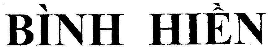 Mẫu nhãn hiệu Bình Hiền