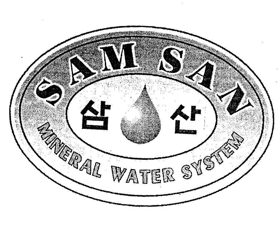 Mẫu nhãn hiệu SAM SAN MINERAL WATER SYSTEM [SAMSAN: 3 QUả NúI