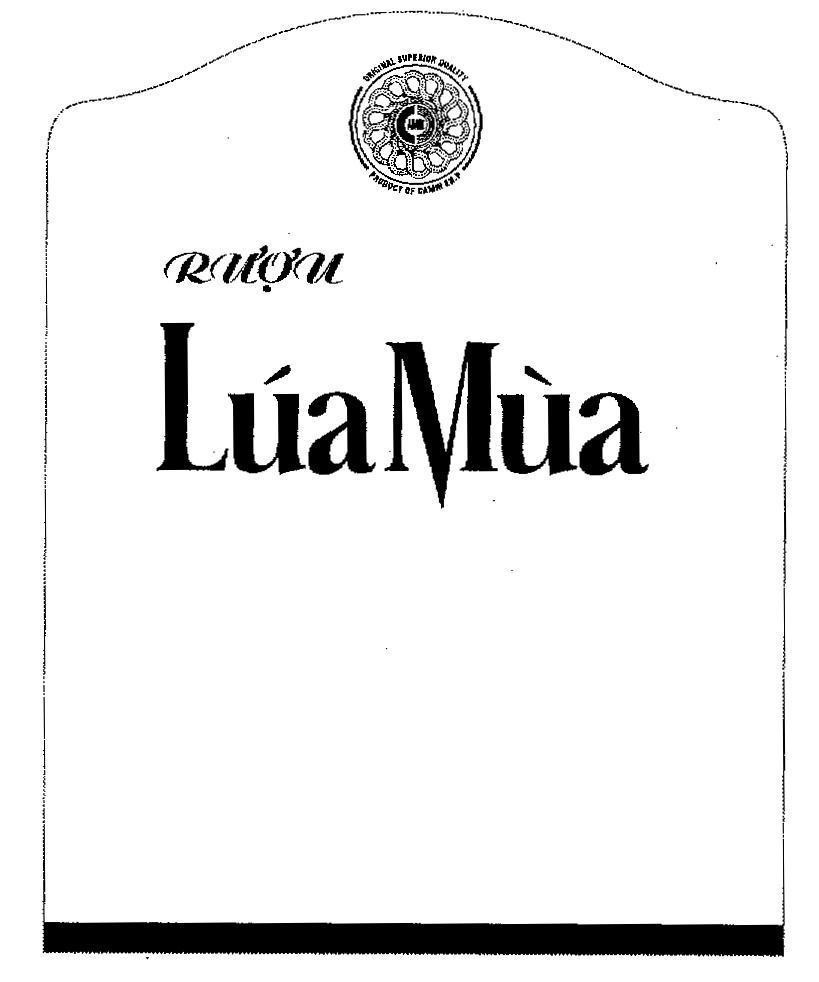 Mẫu nhãn hiệu RƯợU LúA MùA PRODUCT OF VIET NAM SINCE 1990