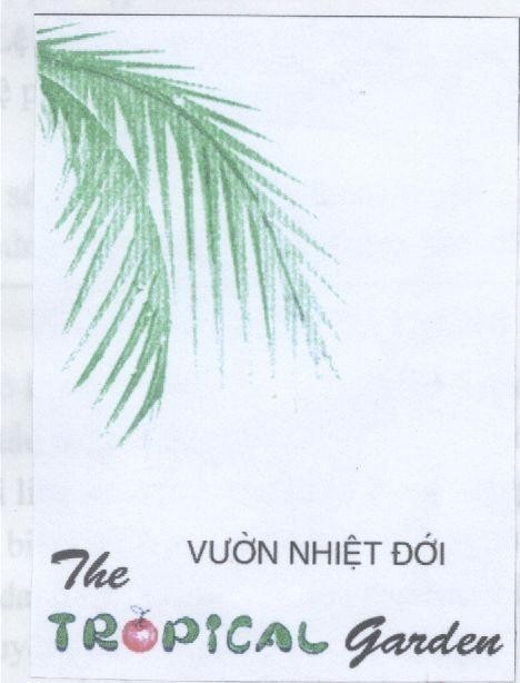 Mẫu nhãn hiệu Vườn Nhiệt đới THE TROPICAL GARDEN