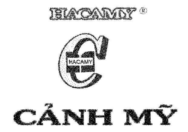 Mẫu nhãn hiệu HACAMY CM Cảnh Mỹ