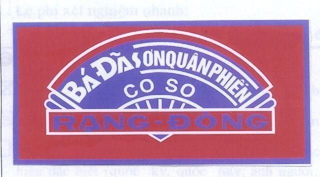 Mẫu nhãn hiệu Cơ Sở Rạng Đông Bá Đã Sơn Quân Phiến