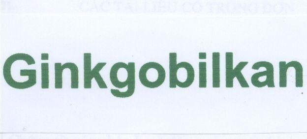 Mẫu nhãn hiệu GINKGOBILKAN