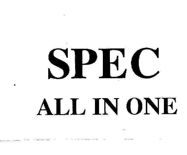 Mẫu nhãn hiệu SPEC ALL IN ONE