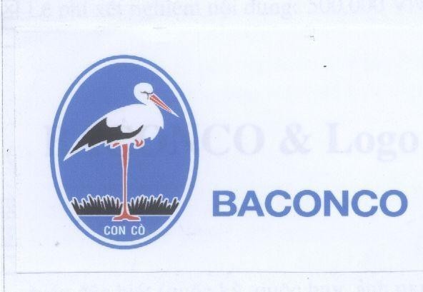 Mẫu nhãn hiệu CON CO BACONCO