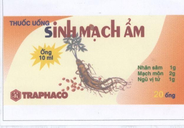 Mẫu nhãn hiệu Thuốc Uống Sinh Mạch ẩm R TRAPHACO
