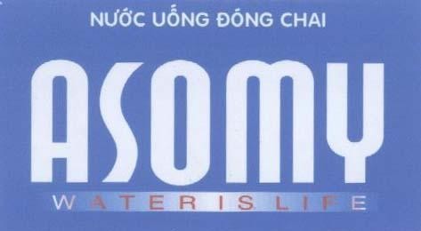 Mẫu nhãn hiệu Nước Uống Đóng Chai ASOMY WATER IS LIFE