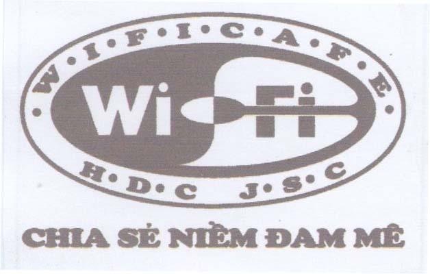 Mẫu nhãn hiệu WIFI CAFE WIFI H.D.C J.S.C CHIA SE NIEM DAM ME