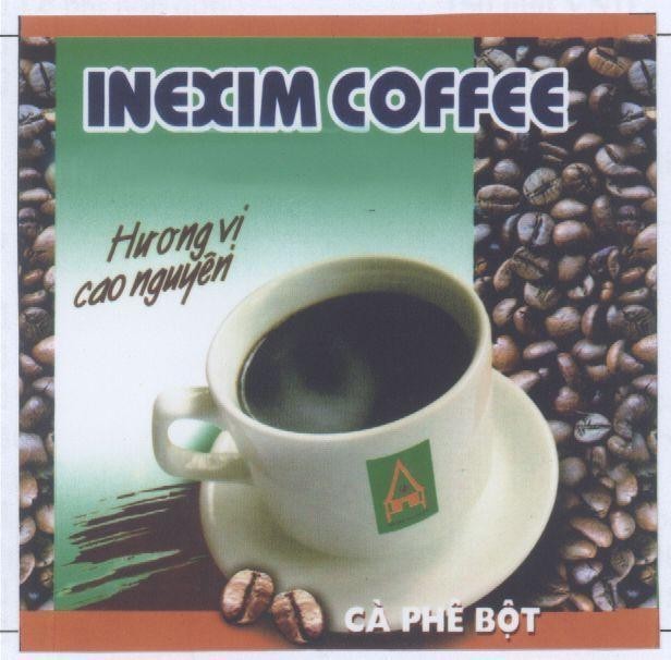 Mẫu nhãn hiệu INEXIM COFFEE Cà Phê Bột Hương Vị Cao Nguyên