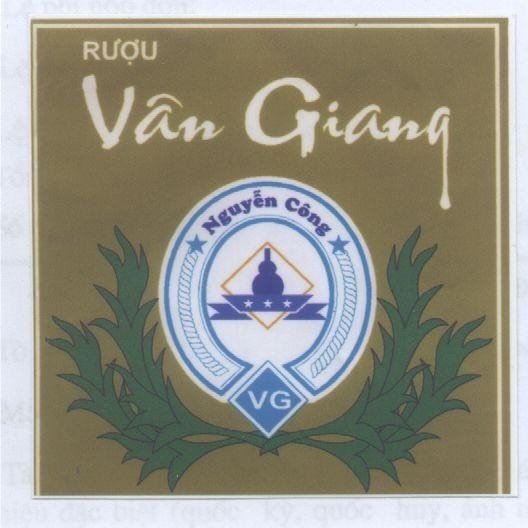 Mẫu nhãn hiệu Rượu Vân Giang Nguyễn Công VG