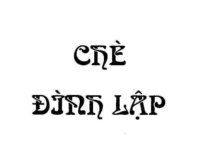 Mẫu nhãn hiệu Chè Đình Lập