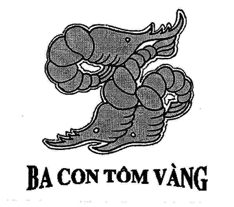 Mẫu nhãn hiệu Ba Con Tôm Vàng