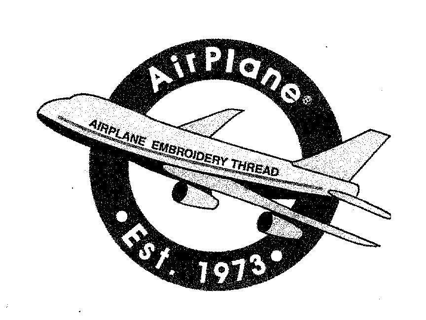 Mẫu nhãn hiệu AIRPLANE EMBROIDERY THREAD EST 1973
