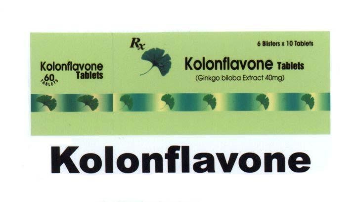 Mẫu nhãn hiệu KOLONFLAVONE RX KOLONFLAVONE TABLETS