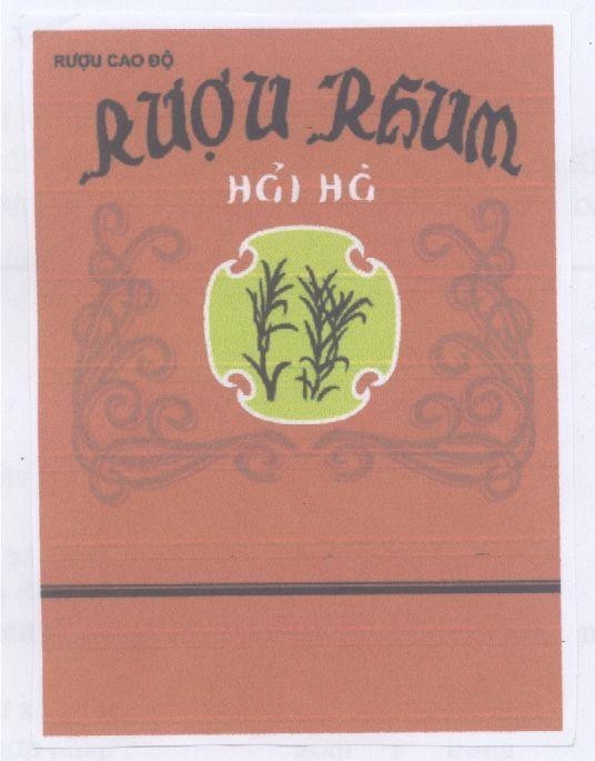 Mẫu nhãn hiệu RUOU CAO ĐO RUOU RHUM HAI HA