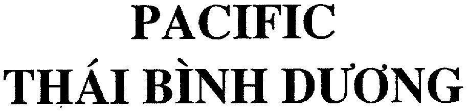 Mẫu nhãn hiệu PACIFIC THAI BINH DUONG