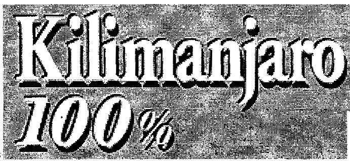 Mẫu nhãn hiệu KILIMANJARO 100%