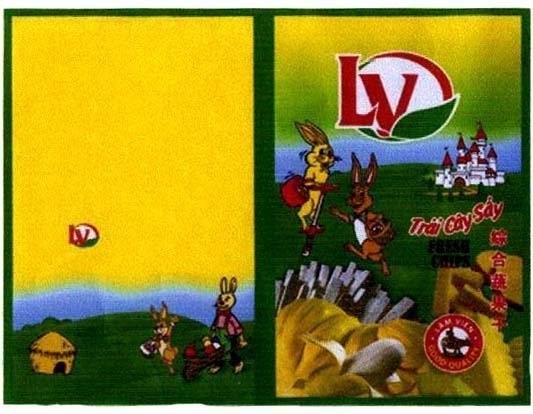 Mẫu nhãn hiệu LV TRáI CÂY SấY FRESH CHIPS LAM VIEN