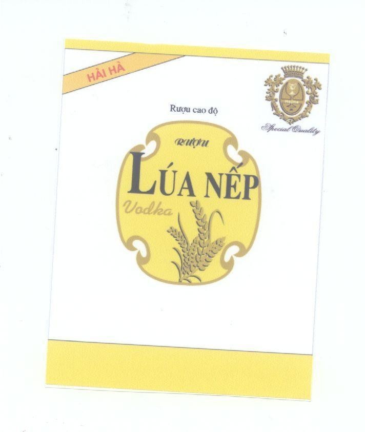 Mẫu nhãn hiệu Hải Hà Hà Nội RUOU LUA NEP