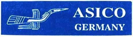 Mẫu nhãn hiệu ASICO GERMANY