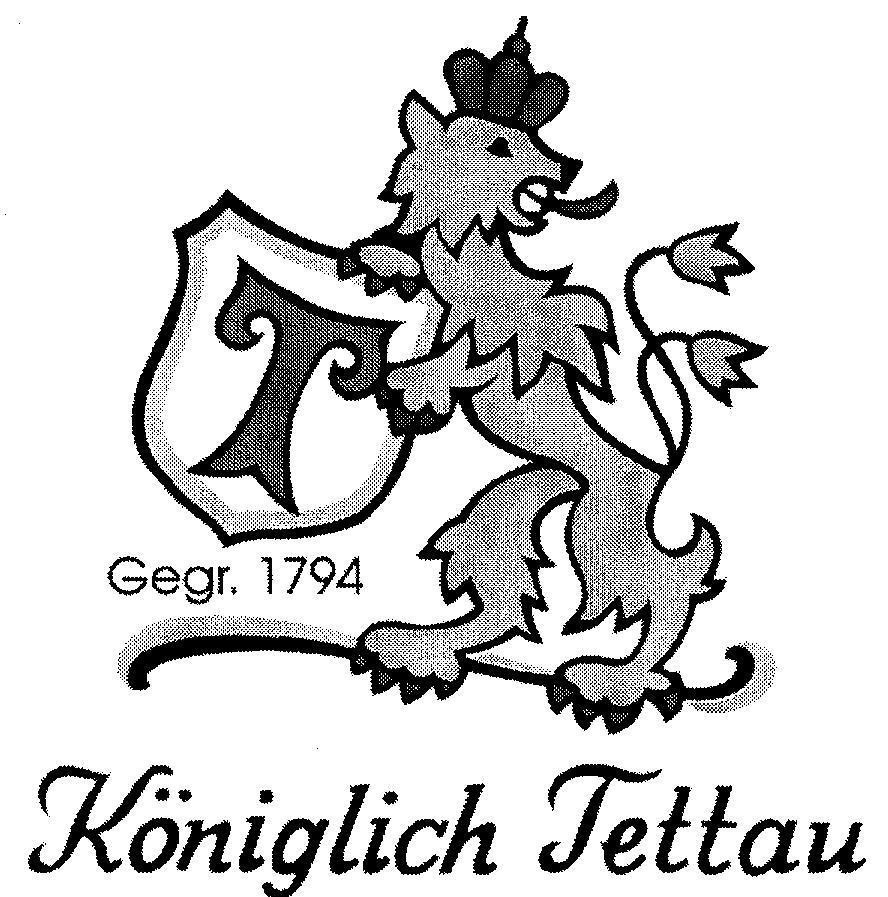 Mẫu nhãn hiệu KONIGLICH TETTAU T GEGR. 1794