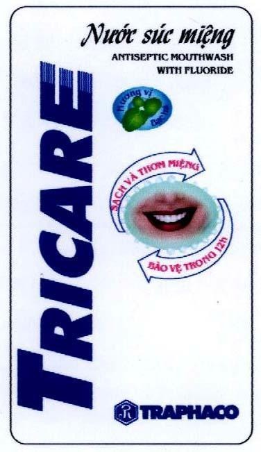 Mẫu nhãn hiệu Nước Súc Miệng TRICARE R TRAPHACO